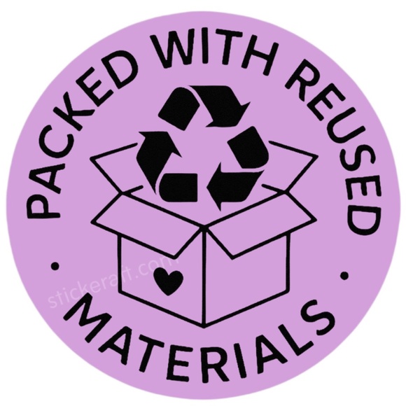 Packed With Reused Materials Stickers – 2" for Eco-Friendly Shipping – 100 PCS - Picture 13 of 15